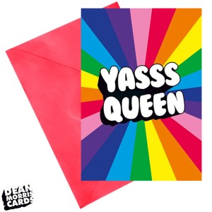 Поздравителна картичка "Yasss Queen"